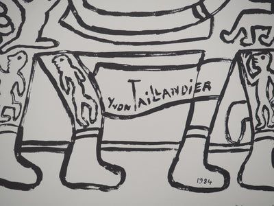 Yvon TAILLANDIER : La déclaration, Sérigraphie originale (photo de détail 4) - Crédit photo : Galerie Art.Paris