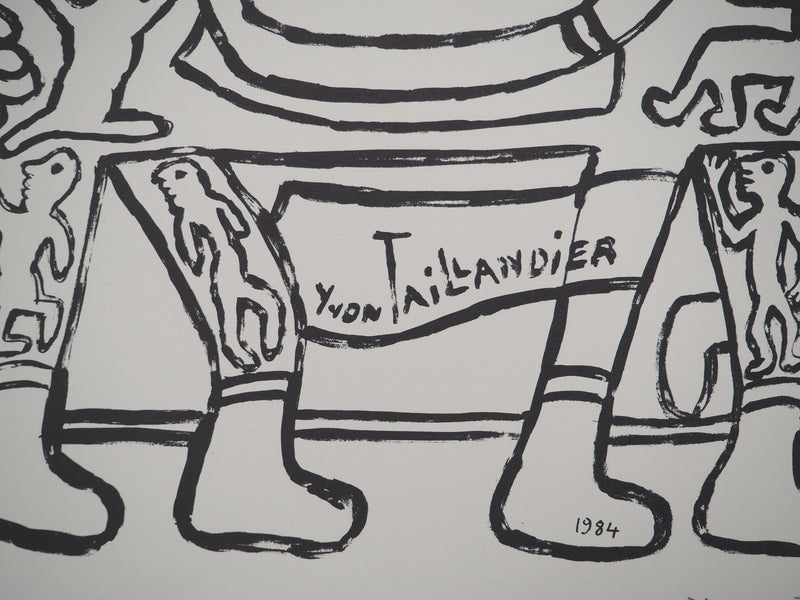 Yvon TAILLANDIER : La déclaration, Sérigraphie originale (photo de détail 4) - Crédit photo : Galerie Art.Paris