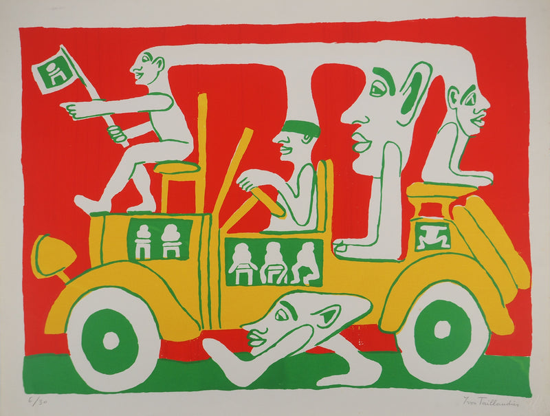 Yvon TAILLANDIER : Le voyage du Catitipède, Sérigraphie originale (vue générale) - Crédit photo : Galerie Art.Paris