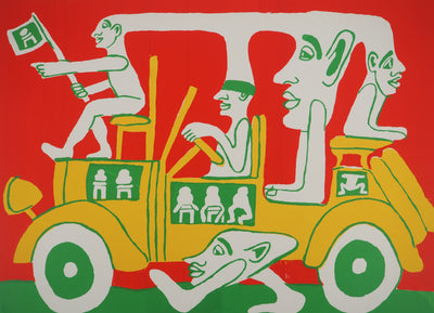 Yvon TAILLANDIER : Le voyage du Catitipède, Sérigraphie originale (photo de détail 2) - Crédit photo : Galerie Art.Paris