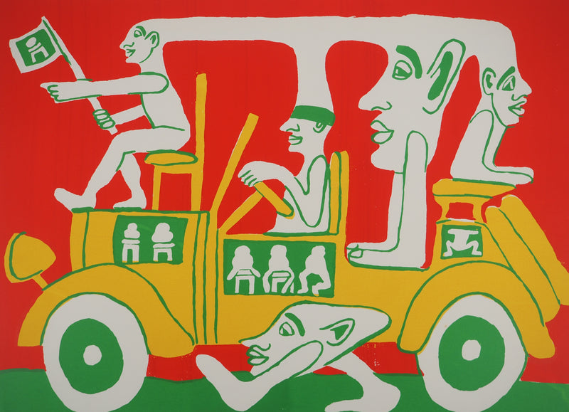 Yvon TAILLANDIER : Le voyage du Catitipède, Sérigraphie originale (photo de détail 2) - Crédit photo : Galerie Art.Paris