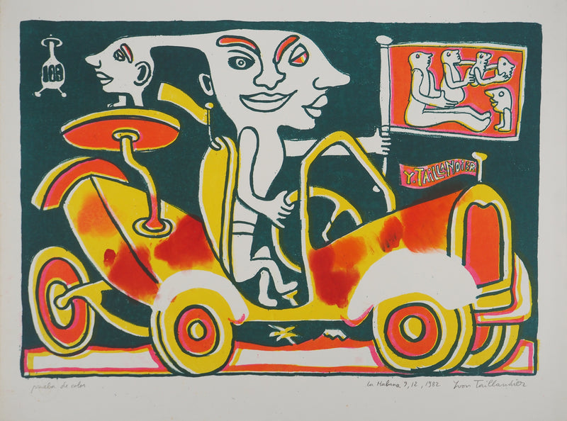 Yvon TAILLANDIER : Le voyageur, La Havane II, Sérigraphie originale (vue générale) - Crédit photo : Galerie Art.Paris