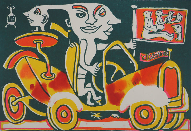 Yvon TAILLANDIER : Le voyageur, La Havane II, Sérigraphie originale (photo de détail 3) - Crédit photo : Galerie Art.Paris