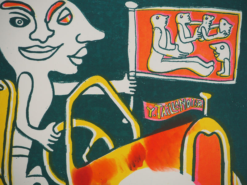 Yvon TAILLANDIER : Le voyageur, La Havane II, Sérigraphie originale (photo de détail 4) - Crédit photo : Galerie Art.Paris