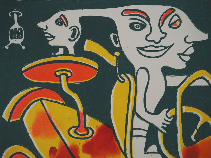 Yvon TAILLANDIER : Le voyageur, La Havane II, Sérigraphie originale (photo de détail 5) - Crédit photo : Galerie Art.Paris