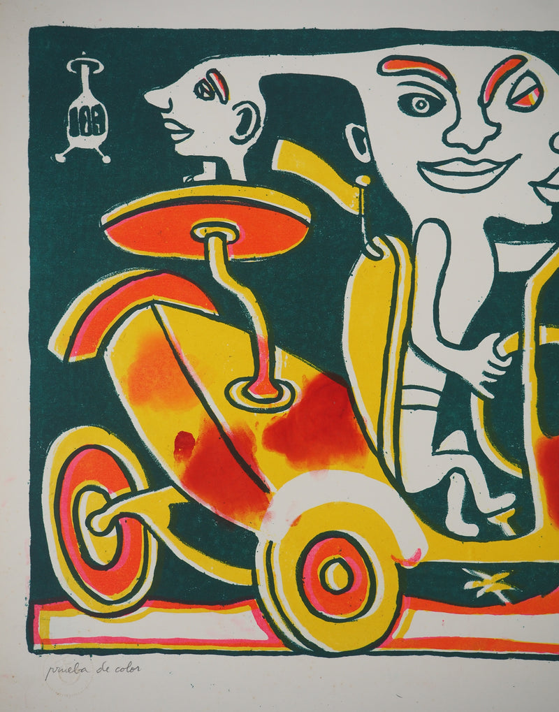 Yvon TAILLANDIER : Le voyageur, La Havane II, Sérigraphie originale (photo de détail 7) - Crédit photo : Galerie Art.Paris