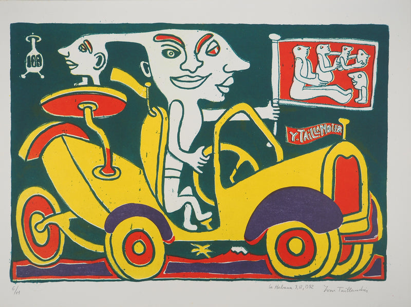 Yvon TAILLANDIER : Le voyageur, La Havane, Sérigraphie originale (vue générale) - Crédit photo : Galerie Art.Paris