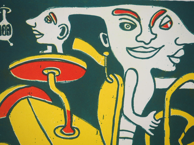 Yvon TAILLANDIER : Le voyageur, La Havane, Sérigraphie originale (photo de détail 4) - Crédit photo : Galerie Art.Paris