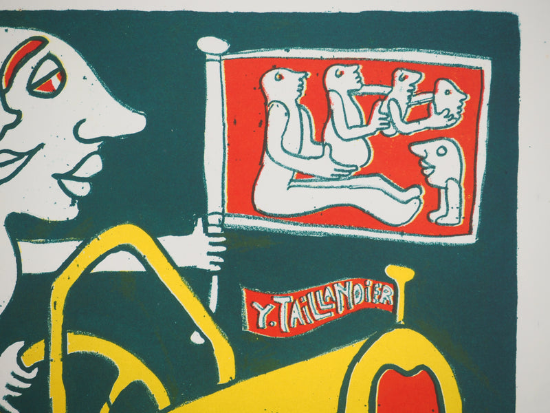 Yvon TAILLANDIER : Le voyageur, La Havane, Sérigraphie originale (photo de détail 5) - Crédit photo : Galerie Art.Paris