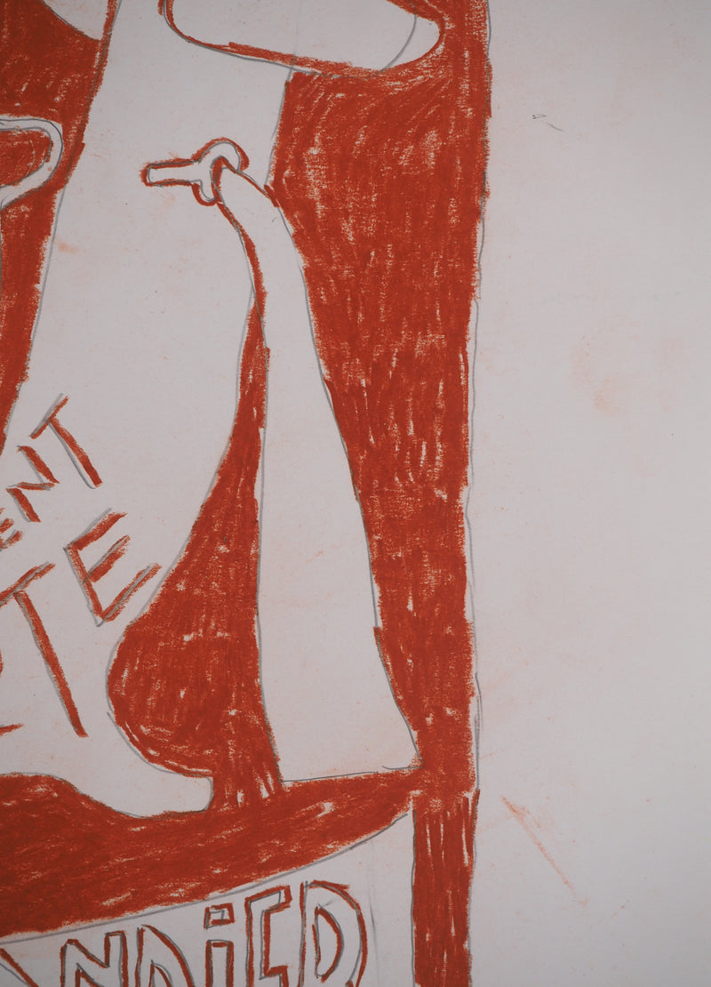 Yvon TAILLANDIER : Le pilote aux hélices, Dessin original (photo de détail 4) - Crédit photo : Galerie Art.Paris