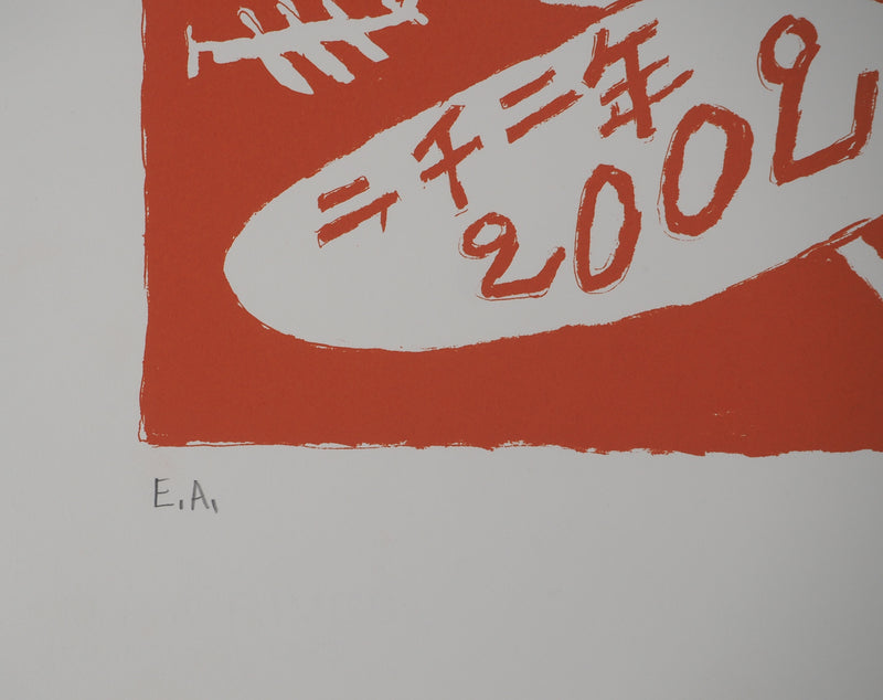 Yvon TAILLANDIER : Le pilote aux hélices EA, Sérigraphie originale (photo de détail 7) - Crédit photo : Galerie Art.Paris
