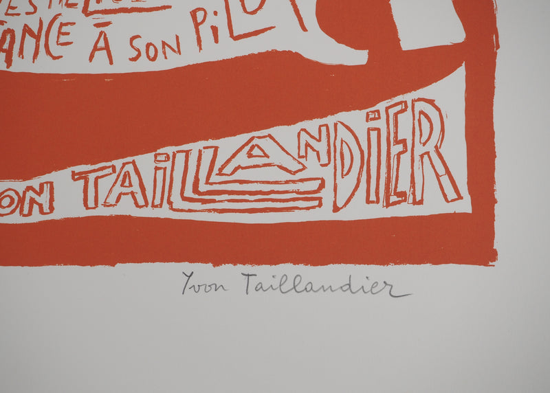 Yvon TAILLANDIER : Le pilote aux hélices EA, Sérigraphie originale (photo de détail 2) - Crédit photo : Galerie Art.Paris