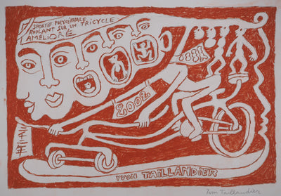 Yvon TAILLANDIER : Le cri du Catitipède, Dessin original (photo de détail 3) - Crédit photo : Galerie Art.Paris