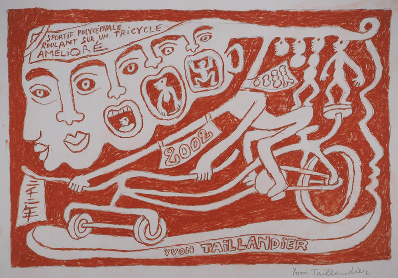 Yvon TAILLANDIER : Le cri du Catitipède, Dessin original (photo de détail 3) - Crédit photo : Galerie Art.Paris