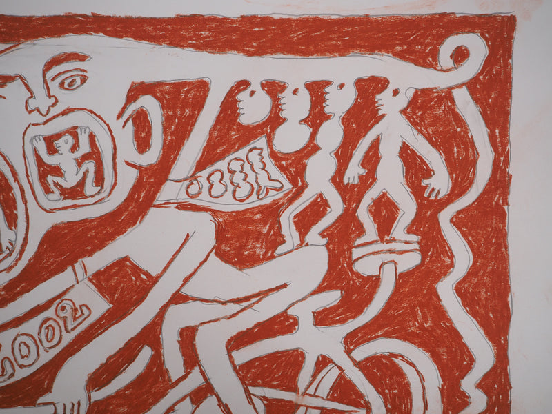 Yvon TAILLANDIER : Le cri du Catitipède, Dessin original (photo de détail 6) - Crédit photo : Galerie Art.Paris