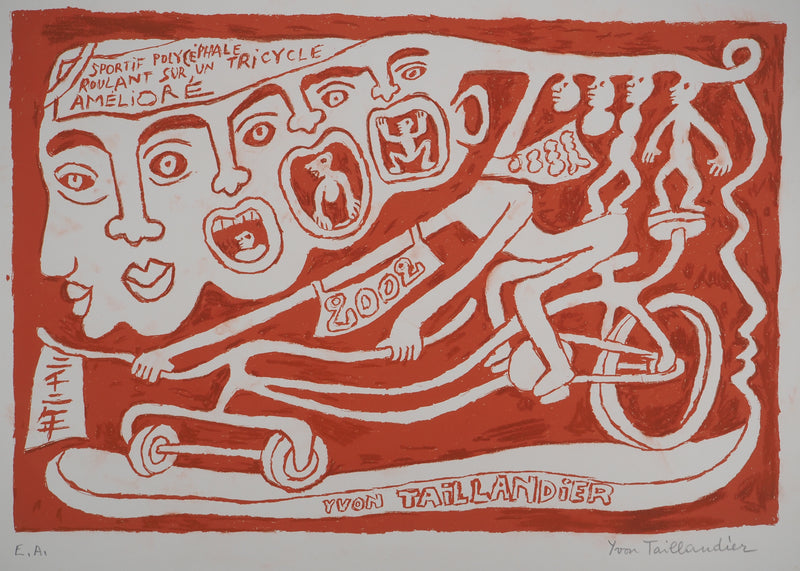 Yvon TAILLANDIER : Le cri du Catitipède, Sérigraphie originale (photo de détail 3) - Crédit photo : Galerie Art.Paris
