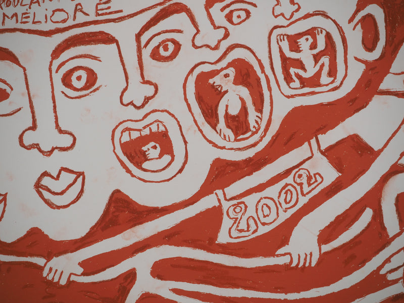 Yvon TAILLANDIER : Le cri du Catitipède, Sérigraphie originale (photo de détail 5) - Crédit photo : Galerie Art.Paris