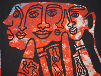 Yvon TAILLANDIER : Le Catitipède rouge sur bleu II, Sérigraphie originale (photo de détail 4) - Crédit photo : Galerie Art.Paris