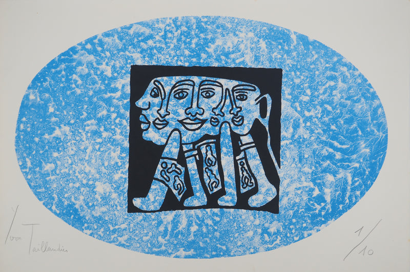 Yvon TAILLANDIER : Le Catitipède dans un ovale, Sérigraphie originale (vue générale) - Crédit photo : Galerie Art.Paris
