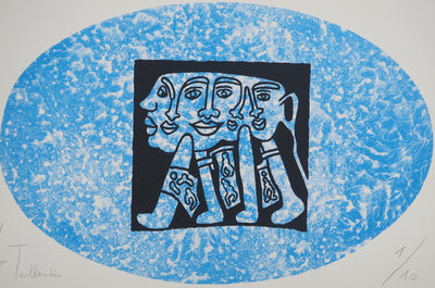 Yvon TAILLANDIER : Le Catitipède dans un ovale, Sérigraphie originale (photo de détail 2) - Crédit photo : Galerie Art.Paris