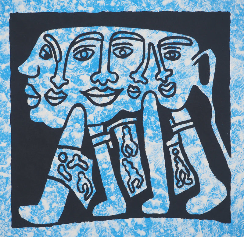 Yvon TAILLANDIER : Le Catitipède dans un ovale, Sérigraphie originale (photo de détail 3) - Crédit photo : Galerie Art.Paris