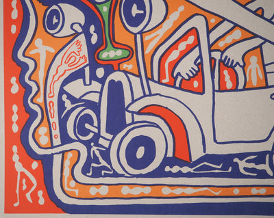 Yvon TAILLANDIER : Les aviateurs II, Sérigraphie originale (photo de détail 3) - Crédit photo : Galerie Art.Paris