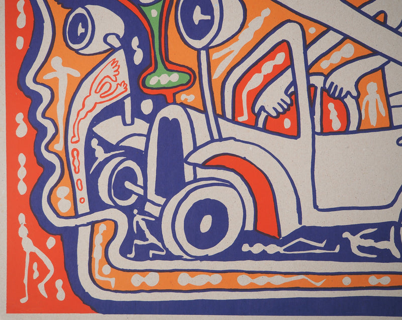 Yvon TAILLANDIER : Les aviateurs II, Sérigraphie originale (photo de détail 3) - Crédit photo : Galerie Art.Paris