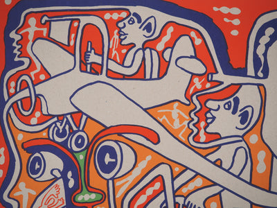 Yvon TAILLANDIER : Les aviateurs II, Sérigraphie originale (photo de détail 5) - Crédit photo : Galerie Art.Paris