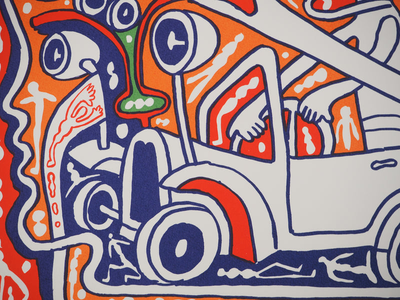 Yvon TAILLANDIER : Les aviateurs III, Sérigraphie originale (photo de détail 4) - Crédit photo : Galerie Art.Paris