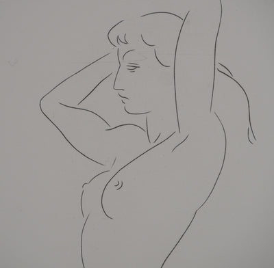 Jacques VAN MELKEBEKE : Nu féminin debout, Gravure originale (photo de détail 4) - Crédit photo : Galerie Art.Paris