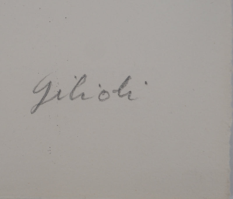 Emile GILIOLI : Composition abstraite,  Lithographie originale signée