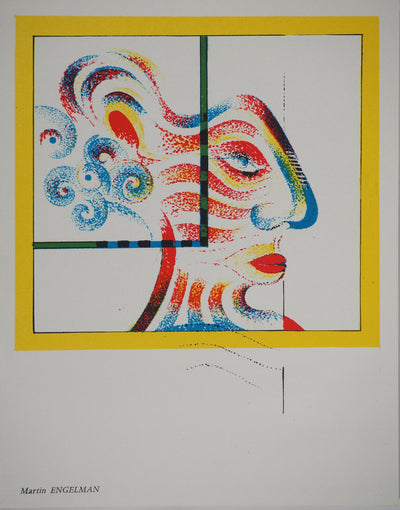 Martin ENGELMAN : Femme par la fenêtr, Lithographie originale (vue générale) - Crédit photo : Galerie Art.Paris