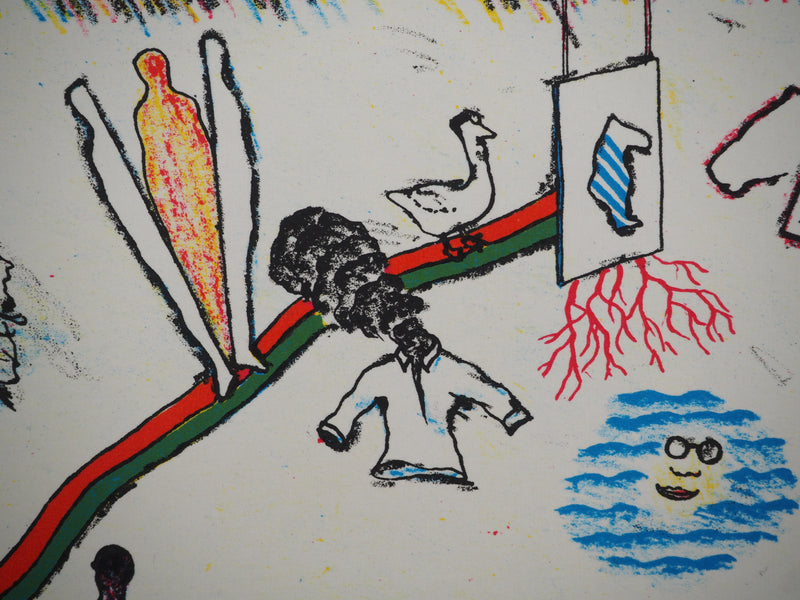 Jan VOSS : Voyage de la vie, Lithographie originale (photo de détail 3) - Crédit photo : Galerie Art.Paris