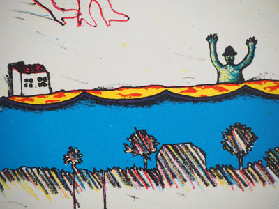 Jan VOSS : Voyage de la vie, Lithographie originale (photo de détail 5) - Crédit photo : Galerie Art.Paris