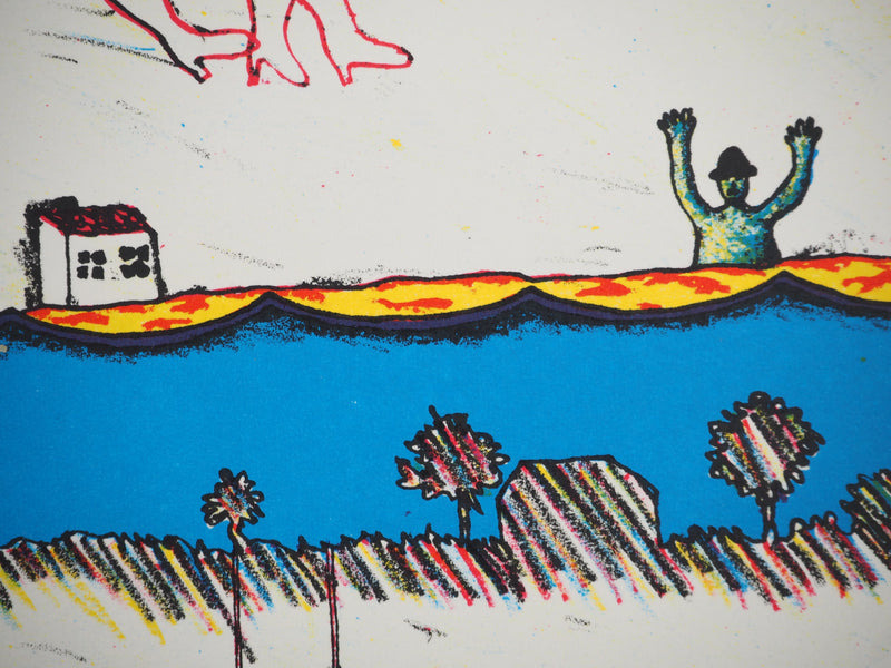 Jan VOSS : Voyage de la vie, Lithographie originale (photo de détail 5) - Crédit photo : Galerie Art.Paris