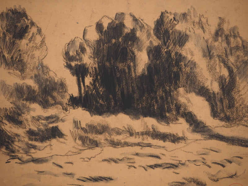 Maximilien LUCE : Le petit bois, Dessin original (photo de détail 2) - Crédit photo : Galerie Art.Paris