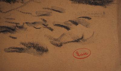 Maximilien LUCE : Le petit bois, Dessin original (photo de détail 3) - Crédit photo : Galerie Art.Paris
