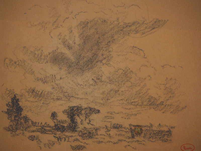 Maximilien LUCE : Paysage orageux, Dessin original (photo de détail 3) - Crédit photo : Galerie Art.Paris