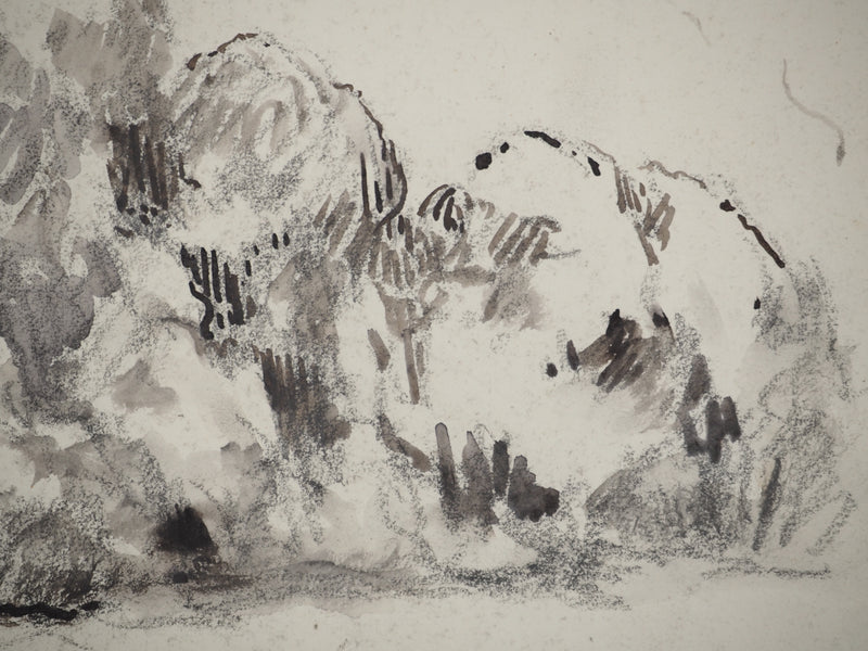 Maximilien LUCE : Le bois joli, Dessin original (photo de détail 5) - Crédit photo : Galerie Art.Paris