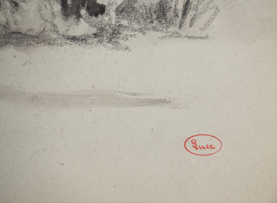 Maximilien LUCE : Le bois joli, Dessin original (photo de détail 2) - Crédit photo : Galerie Art.Paris