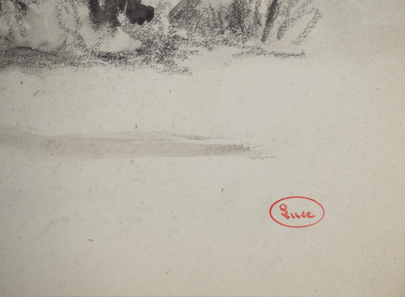 Maximilien LUCE : Le bois joli, Dessin original (photo de détail 2) - Crédit photo : Galerie Art.Paris