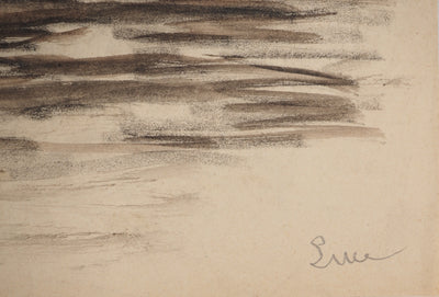 Maximilien LUCE : Bord du lac, Dessin original (photo de détail 3) - Crédit photo : Galerie Art.Paris