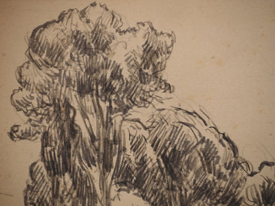 Maximilien LUCE : La plaine, Dessin original (photo de détail 5) - Crédit photo : Galerie Art.Paris