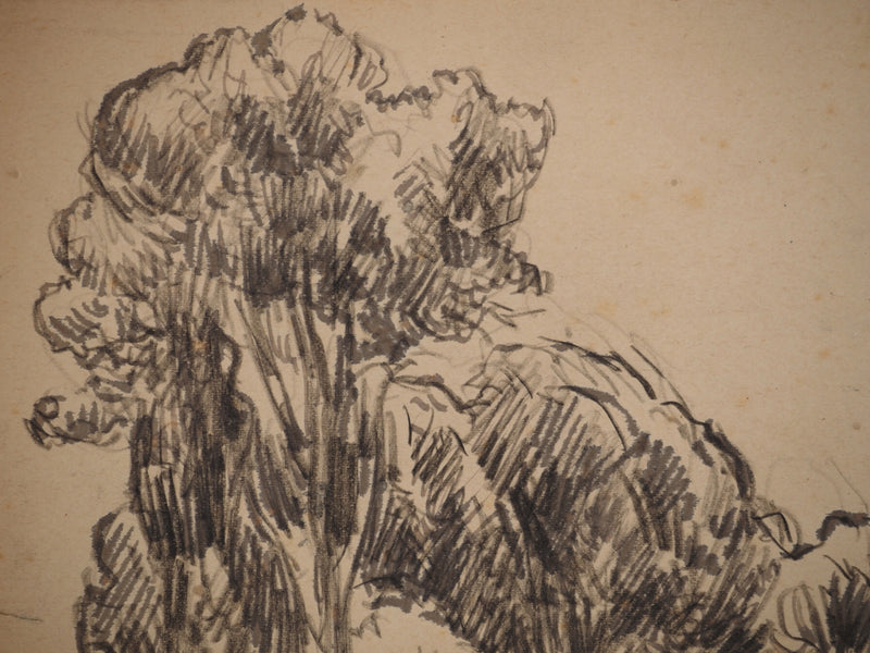 Maximilien LUCE : La plaine, Dessin original (photo de détail 5) - Crédit photo : Galerie Art.Paris