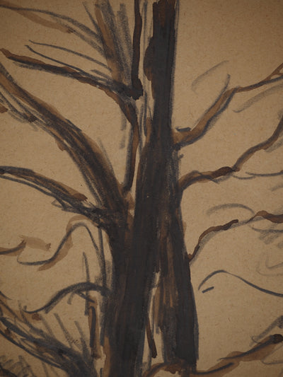 Maximilien LUCE : Les arbres dénudés, Dessin original (photo de détail 4) - Crédit photo : Galerie Art.Paris