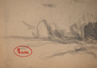 Maximilien LUCE : Arbre solitaire, Dessin original (photo de détail 2) - Crédit photo : Galerie Art.Paris