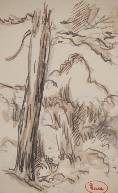 Maximilien LUCE : Printemps, Dessin original (photo de détail 3) - Crédit photo : Galerie Art.Paris