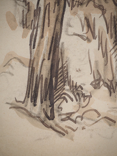 Maximilien LUCE : Printemps, Dessin original (photo de détail 5) - Crédit photo : Galerie Art.Paris