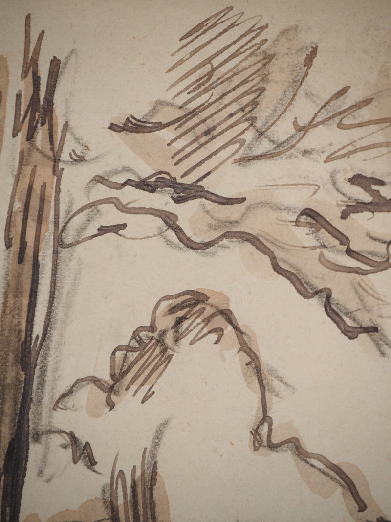 Maximilien LUCE : Printemps, Dessin original (photo de détail 6) - Crédit photo : Galerie Art.Paris