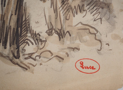 Maximilien LUCE : Printemps, Dessin original (photo de détail 2) - Crédit photo : Galerie Art.Paris